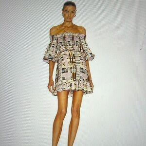 NWT - Alexia Off the Shoukder  Linen Dress